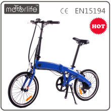 Moto eléctrica plegable de MOTORLIFE / OEM israel con la batería de ion li de la bici eléctrica de 36v 10ah, bici eléctrica barata para la venta